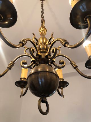 Lámpara de techo clásica de bronce