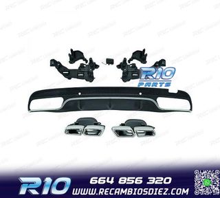 DIFUSOR MERCEDES CLASE C W205 AMG LOOK C63 SEDAN 14-17 + COL