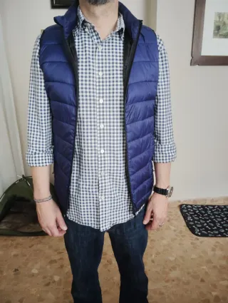 Chaleco acolchado azul