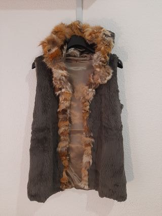 Abrigo Reversible Chaleco con capucha