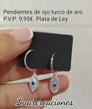 Pendientes Aro Ojo Turco Plata Ley