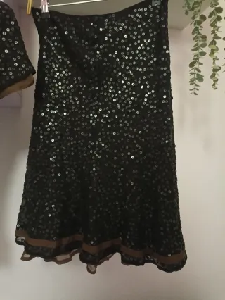 Conjunto Tintoretto Falda y Top Lentejuelas