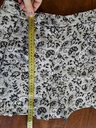 Gonna corta fantasia fiori pieghe S