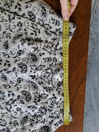 Gonna corta fantasia fiori pieghe S