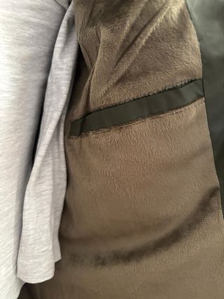 Abrigo largo impermeable mujer verde caqui