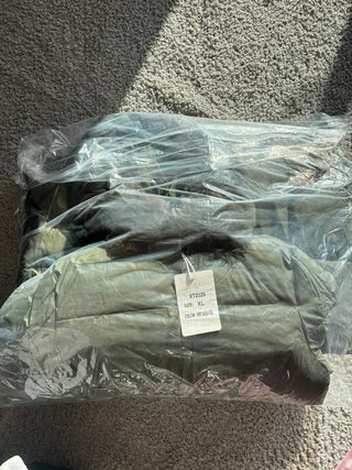 Abrigo largo impermeable mujer verde caqui