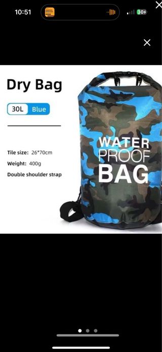 Mochila estanca 30L azul