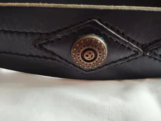 Cinturón Roberto Cavalli Hebilla Flor Dorada