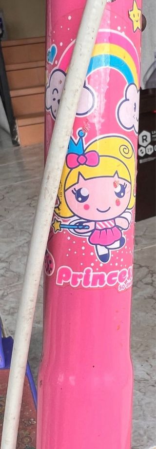 Patinete infantil plegable morado y rosa