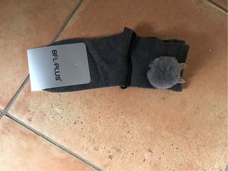 Calzini BFL.PLUS grigi con pompon