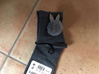 Calzini BFL.PLUS grigi con pompon