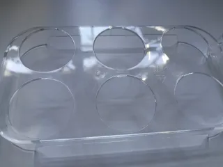 Hueveras transparentes para nevera. 2 x 6 huevos