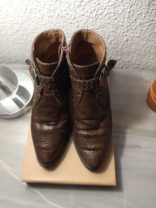 Botines marrones mujer