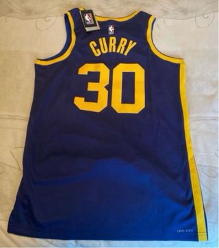 Camiseta NBA 30 Azul y Dorada de CURRY