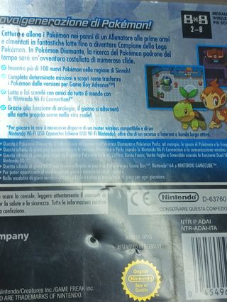 Pokémon Versione Diamante Nintendo DS Completo