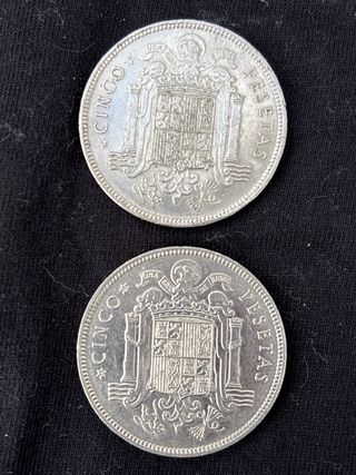 Moneda 5 Pesetas 1949 Níquel Franco