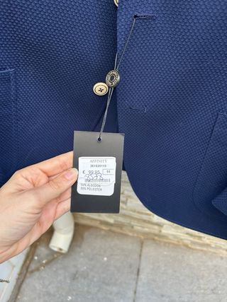 Americana Charles Dastier azul marino sin estrenar