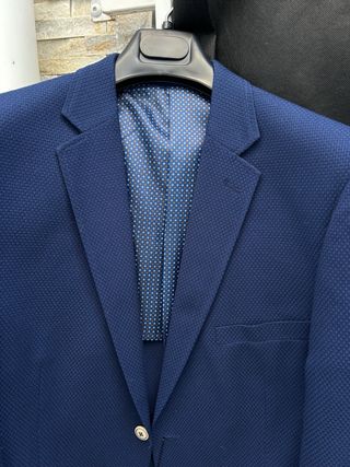 Americana Charles Dastier azul marino sin estrenar