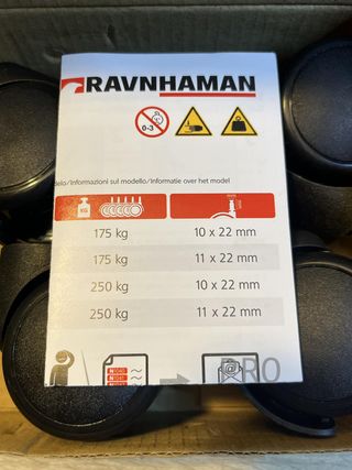 Set di 5 ruote per sedie da ufficio