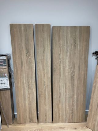 Encimera efecto roble laminada