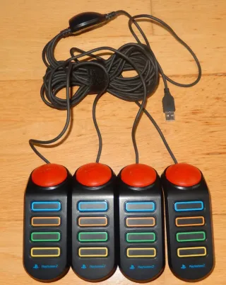 Buzz! El Gran Reto PS2 con 4 Mandos