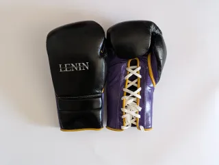 Guantes de Boxeo Lenin Negros y Morados