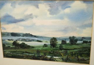 Dipinto acquerello – Quadro paesaggistico firmato