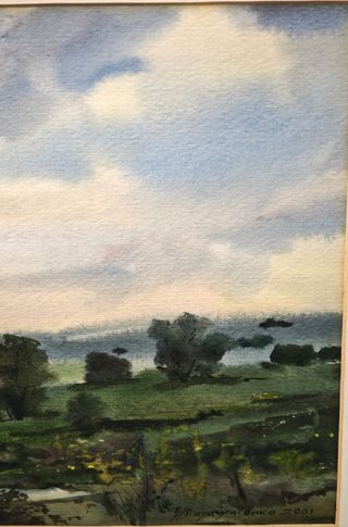 Dipinto acquerello – Quadro paesaggistico firmato