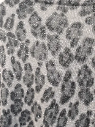 Blanco cárdigan estampado leopardo talla L