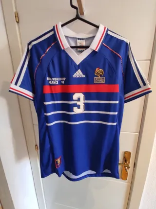 Camiseta fútbol Francia 1998 Lizarazu #3 Talla M