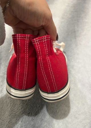 Scarpe donna rosse simil Converse Tg 39
