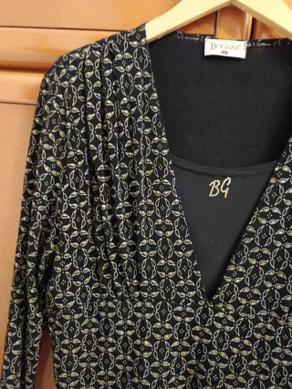 Blusa BOGAR fiesta talla 44 dorada