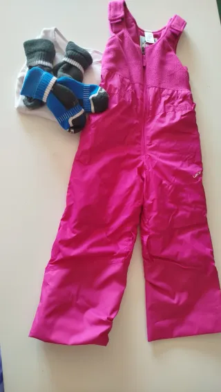 Mono de esquí niña+ camiseta de felpa+calcetines