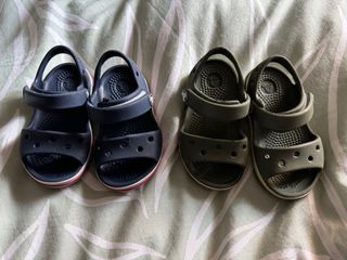 Sandali Crocs Bambini Blu e Verde Militare