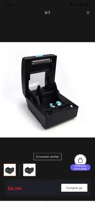 Impresora térmica negra