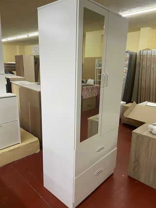 Armario 2 puertas 2 cajones espejo