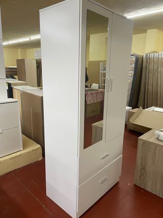 Armario 2 puertas 2 cajones espejo