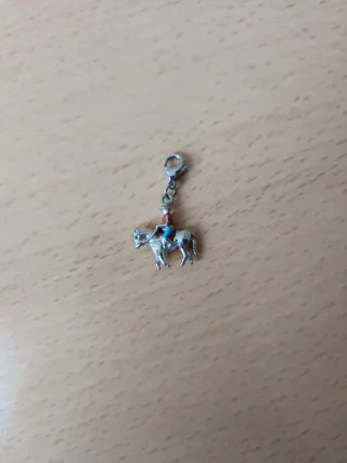 Colgante jinete y caballo plata