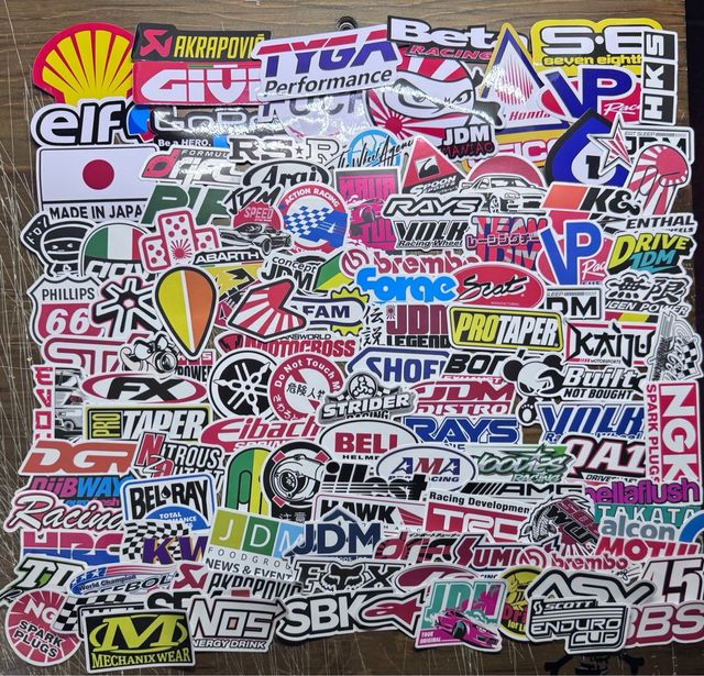 114 Pegatinas Racing Coche Moto Casco