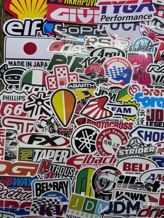 114 Pegatinas Racing Coche Moto Casco