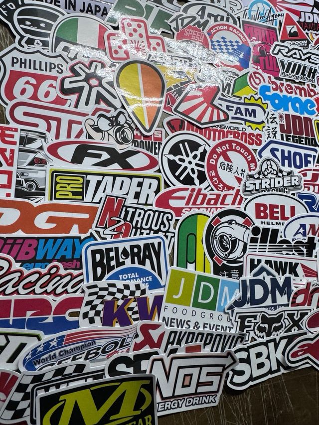 114 Pegatinas Racing Coche Moto Casco