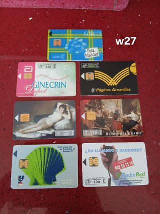 7 Carte Telefoniche Spagna Collezione