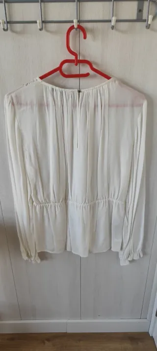 Blusa Mango manga larga encaje mujer