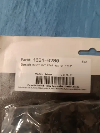 Kit pedane riposo Harley Davidson Drag Specialties