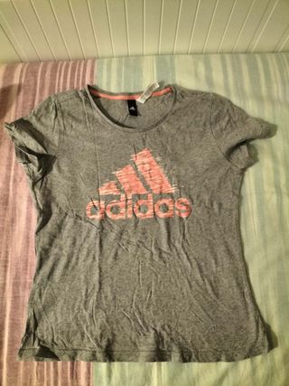 Camiseta Adidas Gris Talla L