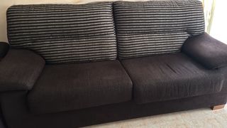 Conjunto Sofá 3 plazas + Sofá Cama Marrón