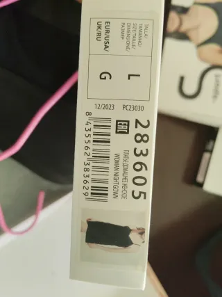 Camisón lencero encaje negro talla única