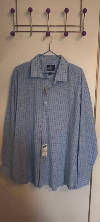 Camisa Dockers XL a cuadros azul nueva