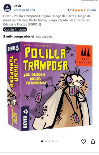 Polilla Tramposa Juego de Cartas Devir