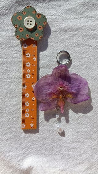 Pendientes Orquídea Morada y Rosa